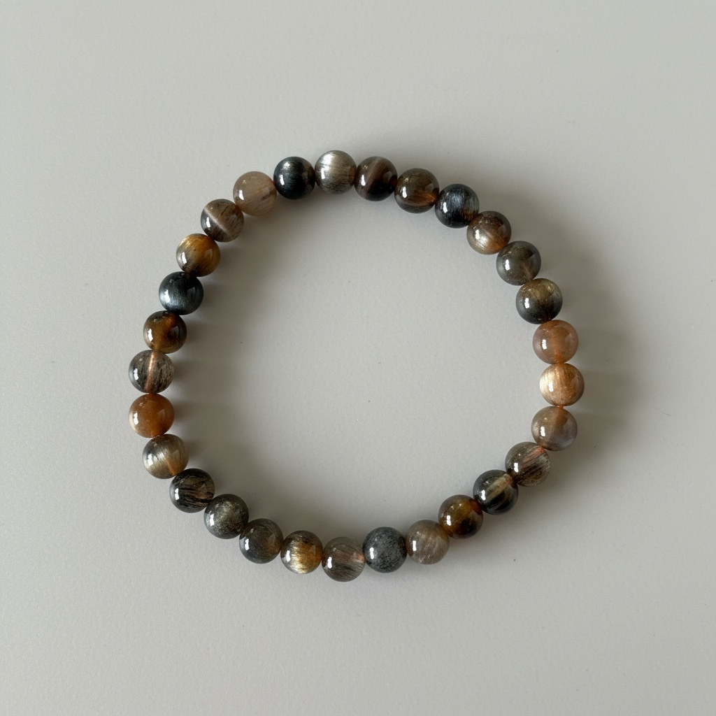 High Grade Natural Grey Moonstone Bracelet – 6 mm