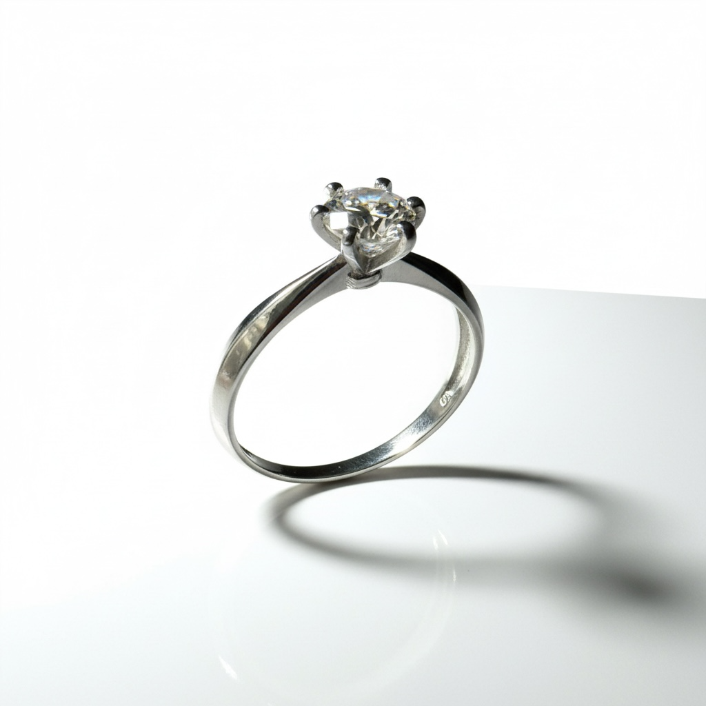 D Colour Moissanite 6-Claw Solitaire Ring – Sterling Silver (0.8 ct / 6 mm)