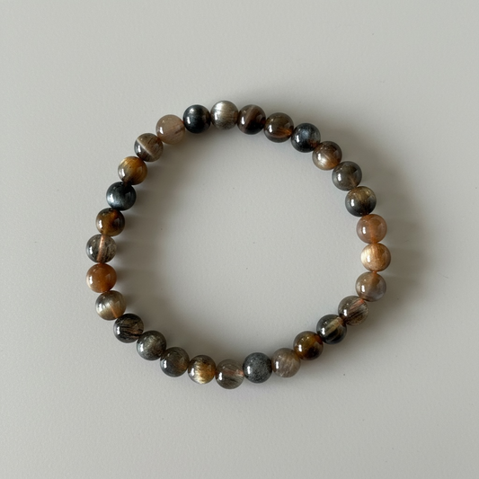 High Grade Natural Grey Moonstone Bracelet – 6 mm