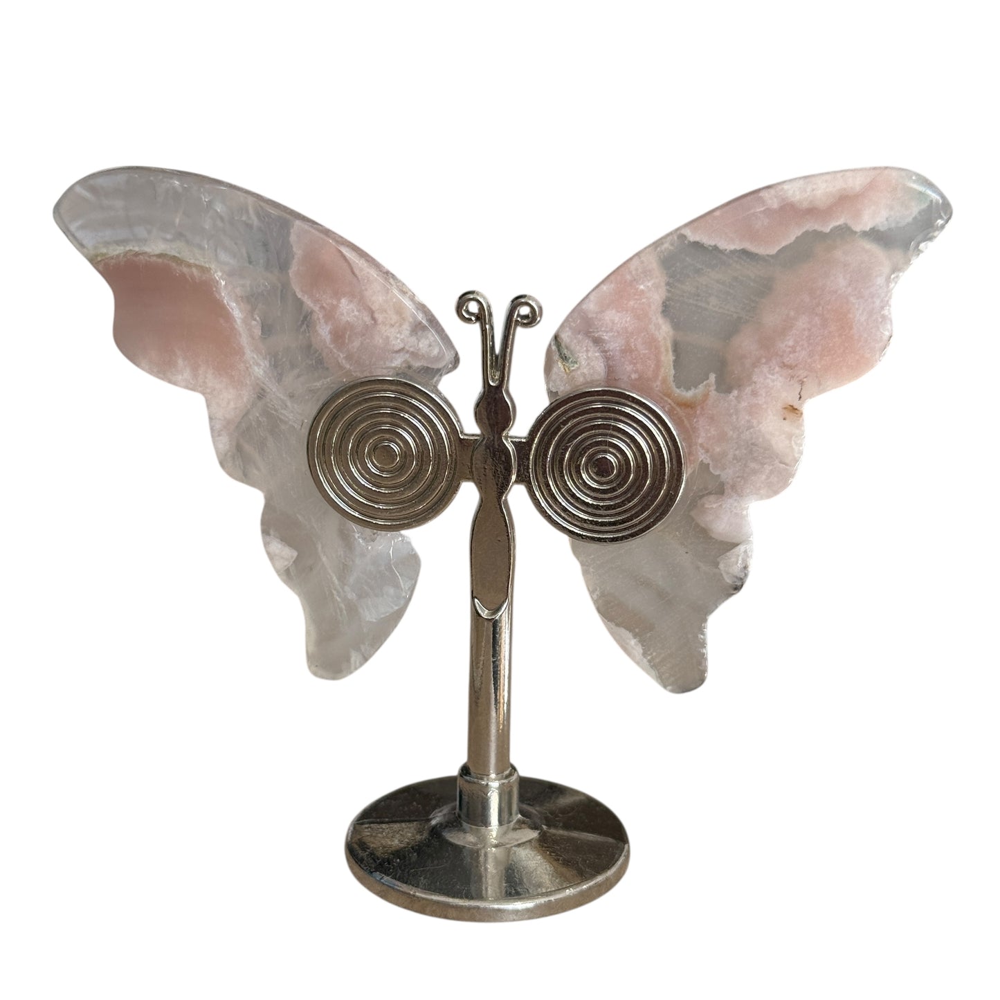 Flower Agate Butterfly on Stand – approx. 6 to 7 cm tal