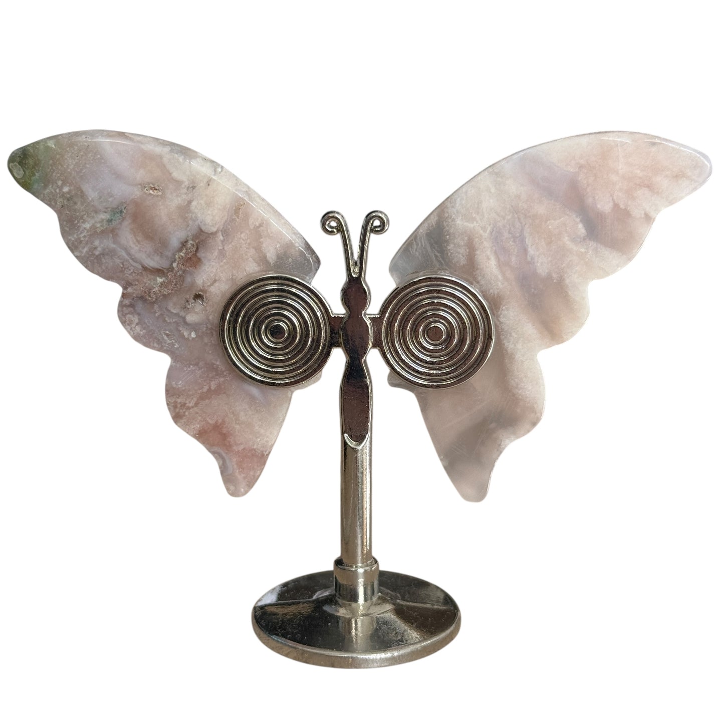 Flower Agate Butterfly on Stand – approx. 6 to 7 cm tal