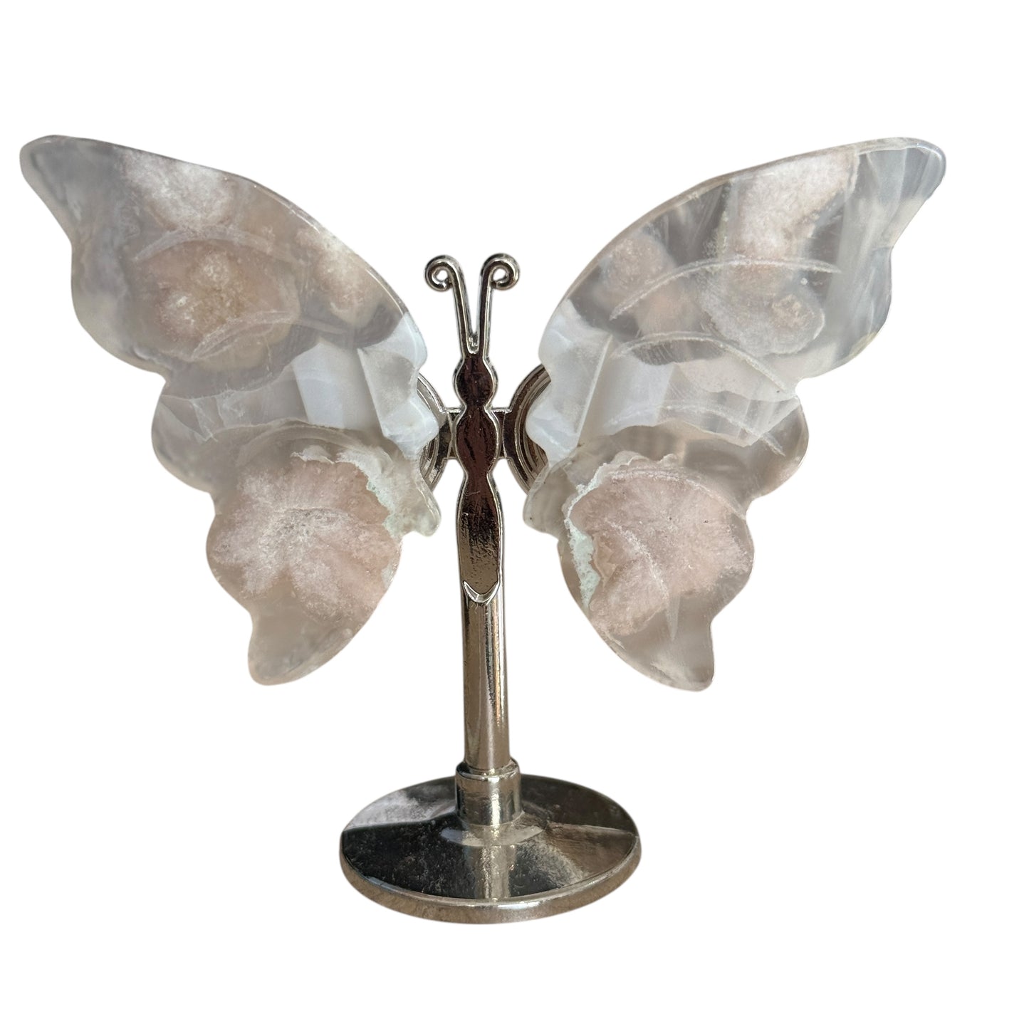Flower Agate Butterfly on Stand – approx. 6 to 7 cm tal