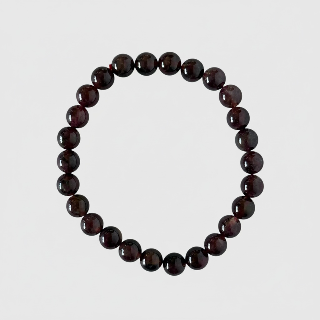 High Grade Natural Star Garnet Bracelet – 7 mm Beads