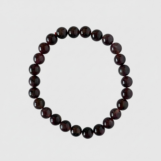 High Grade Natural Star Garnet Bracelet – 7 mm Beads