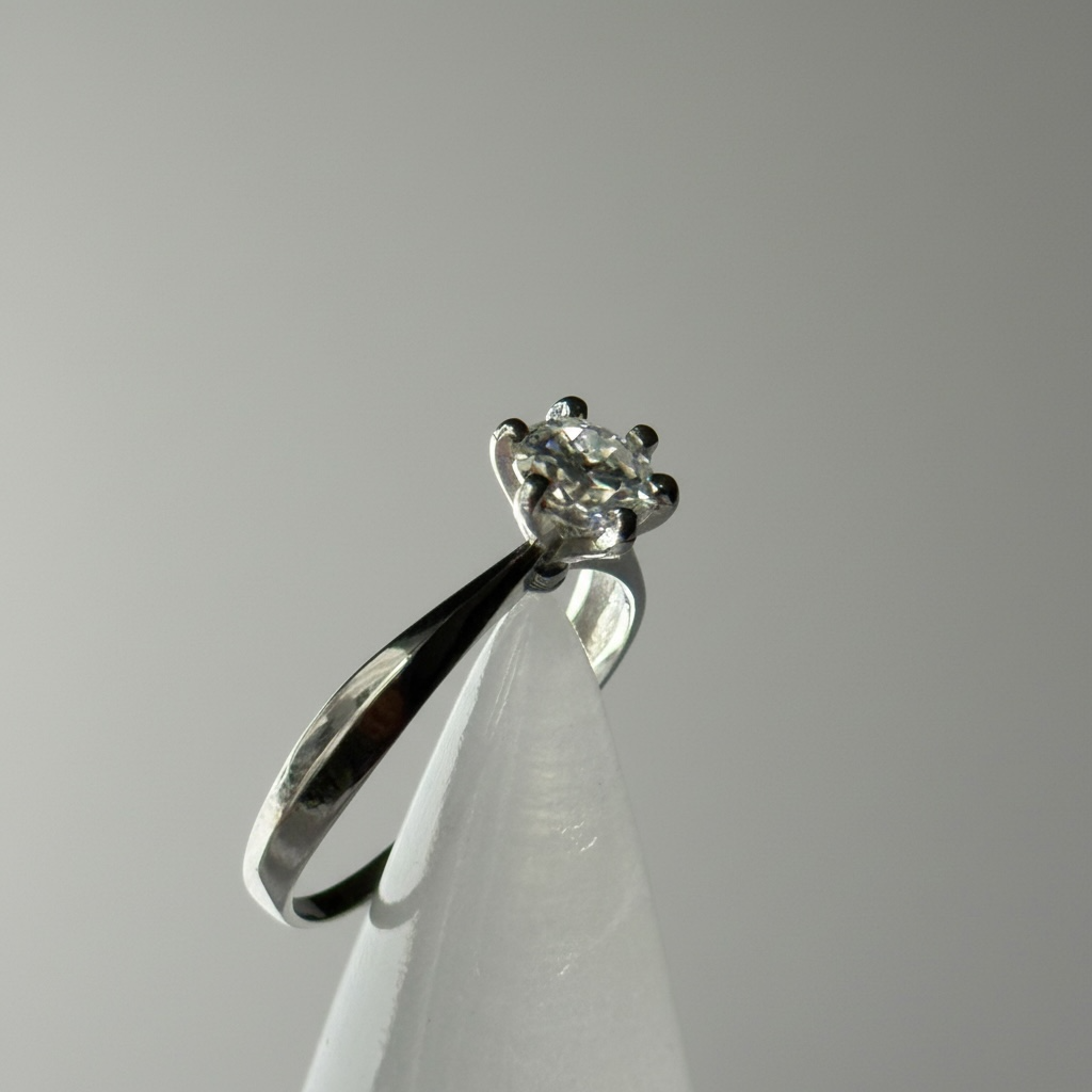 D Colour Moissanite 6-Claw Solitaire Ring – Sterling Silver (0.8 ct / 6 mm)